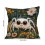 Fodera per cuscino nera ricamata, 45x45 cm, in peluche corto 3