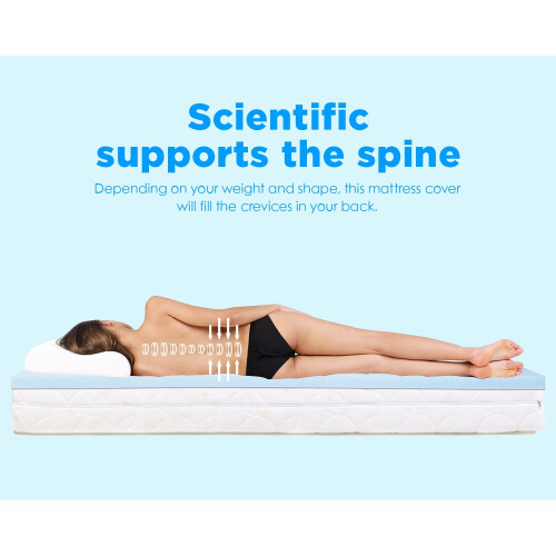 Surmatelas en mousse à mémoire de forme infusée de gel, format Queen, 5 cm 1