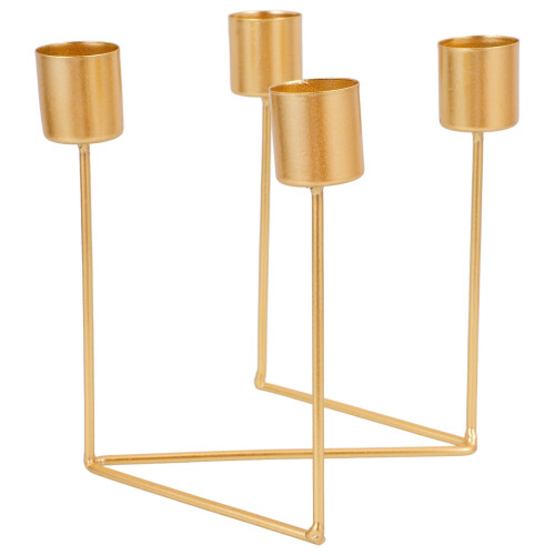 Castiçal vintage em ferro dourado, 15 cm 2