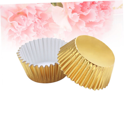 Mini gold cupcake wrappers elegant paper 100 pcs 2