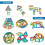 Blocs magnétiques multicolores (60 pièces) pour enfants 8
