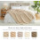 Faux Fur Throw Blanket Beige 55"x70" 3