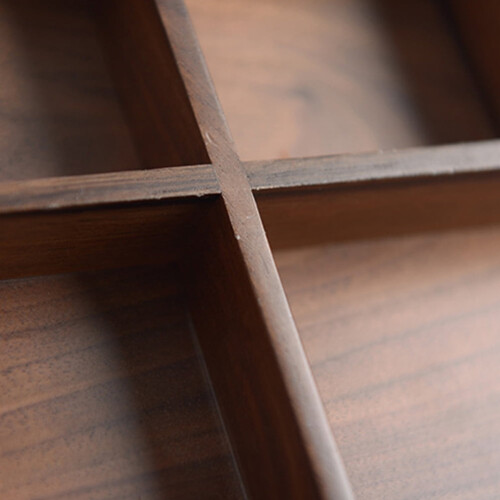 Bestikbakke i sort valnød, 24 x 16,8 cm 2