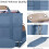 Bolsa de lona feminina com vários bolsos e 3