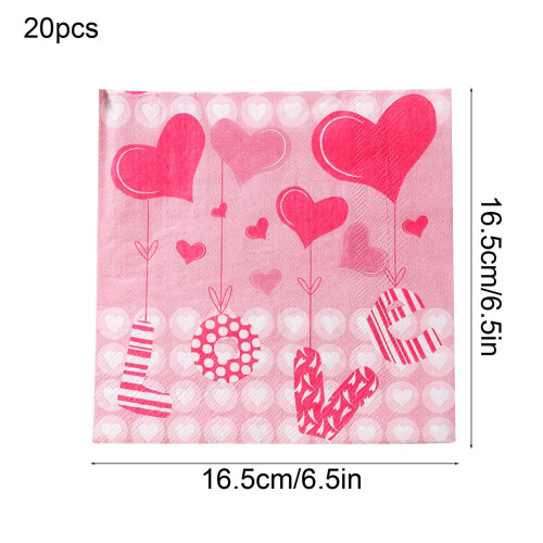 Serviettes en papier pour la Saint-Valentin (20 pièces) 2