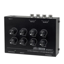 Preamp EQ207 7 Band Equalizers Sound Modifiers DC12V Power Input Audio Mixer Us Plug