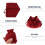Dark Red Burlap Drawstring Bags 50 pcs 3