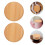 Bambusbecherdeckel, 2er-Pack, rund, 8,1 cm 5