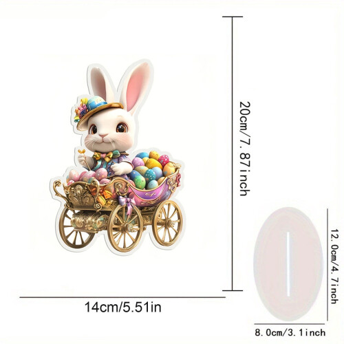 Easter Ornament Acrylic 2D Printed 5.7x7.1 Inch 2