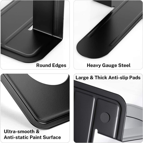 MaxGear Buchstützen, schwarz, robust, 8,5 Zoll, 2 Paar 2