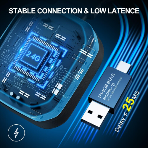 Cuffie da gioco wireless con audio surround 7.1 1