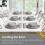 32-Piece Unbreakable Plastic Dinnerware Set for 8, Compatible with Outdoor & Camping, Grey 5