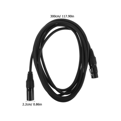 Kabel XLR samec-samice, 300 palců, 1 kus 1