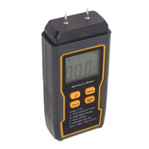 ABS Plastic Moisture Meter For Building Inspection With Backlight LCD Screen High Precision Testing Tool Right Angle USB Charging Port Compatible 2