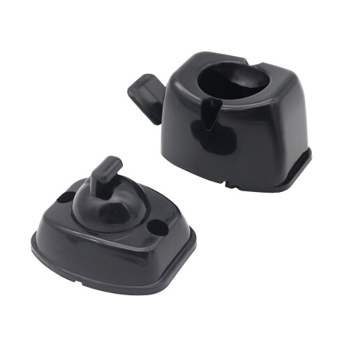 Supporto in nylon per scattoporta per camper 80x58x50mm nero 2