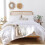 Boho Comforter Set for Teens White Full Size 3-Piece 5