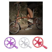MEROCA Bicycle Square Hole Crankset Speed Folding Bike Crankset 45T Square Hole 170MM 130 BCD Crank Silver