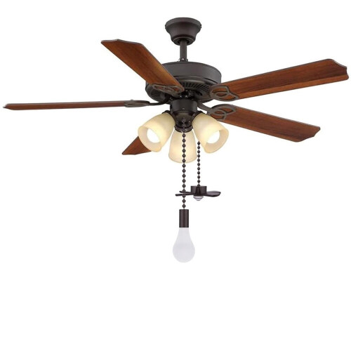 Ceiling Fan Pull Chain Frosted Glass 12 Inch Silver 1