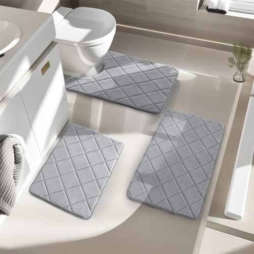 Πατάκι μπάνιου Yoloke Memory Foam σε σχήμα U – Μαλακό, αντιολισθητικό, εξαιρετικά 1