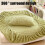 Protège-matelas thermique en velours de lait vert, format standard 6