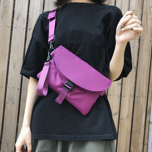 Σακίδιο στήθους με ιμάντα Blocking Sling Crossbody για πεζοπορία (μωβ) 1