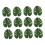 Σουπλά OUNONA Tropical Monstera Leaf Πράσινα 12 τεμάχια 4