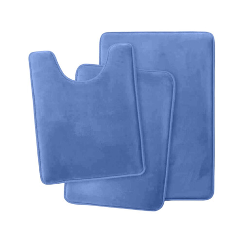 Ensemble de tapis de bain absorbant, doux et antidérapant 3 pièces 1