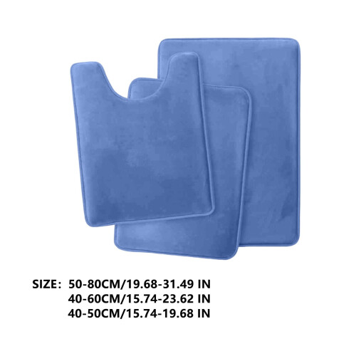 Ensemble de tapis de bain absorbant, doux et antidérapant 3 pièces 2