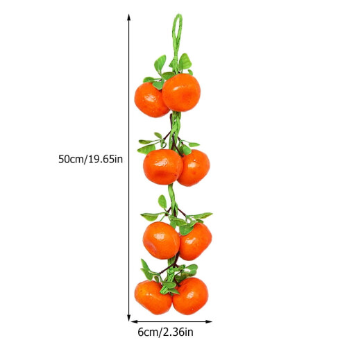 Oranje PU kunstfruit decoratieset 1