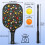 Σετ κουπιών Pickleball από fiberglass με λουλούδια και 2 μπάλες και τσάντα – Συμβατό με 3