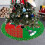Weihnachtsbaumrock Rot Weiß Schneeflocken 90 cm 5