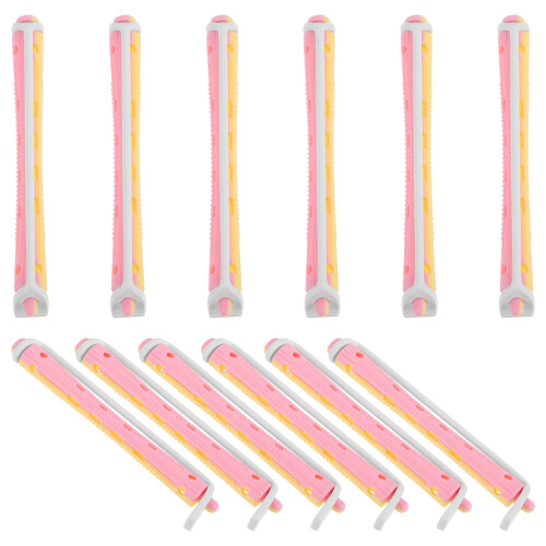 12 Pcs Hot Rollers Wavy Hair Macaron Multi-color Cold Perm Curling Tool 2
