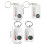 Survival Thermometers Compasses Keychain Guiding Compasses Thermometers Keyring 3