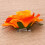 Presilha e broche de cabelo com rosa laranja artificial 4