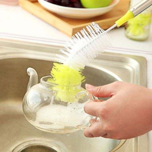 Brosse à biberon longue avec manche robuste en acier inoxydable – 10 2