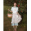 Avental feminino vintage de algodão com bolsos e ajuste. 6