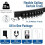 Rail de rideau de plafond flexible de 3 m avec accessoires 2