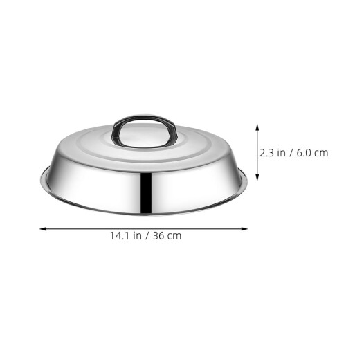 Tapa de sartén universal de acero inoxidable resistente de 10 pulgadas 1