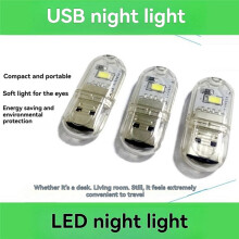 Lámpara LED con Enchufe USB para Banco de Energía, Luz de Lectura Portátil para Computadora Portátil, Luz de Noche Cálida para Lectura
