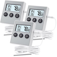 3 Pack Refrigerator Freezer Digital with Sensor, High and Low Memory Function for Freezer Fridge Kitchen Aquarium