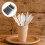 Disposable translucent plastic forks and spoons gray 100 pcs 5