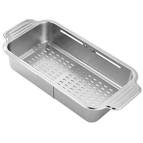 Adjustable Dish Drying Rack Stainless Steel Sink Drainer for Dishes Vegetable Space-Saving Kitchen Organizer Strainers