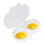 Egg Poacher Nonstick Microwave Cooker 2-Cavity with Lid 2