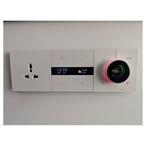 X3-Dimming TuYa Intelligent   Multifunctional Panel Home Automation Silver 2