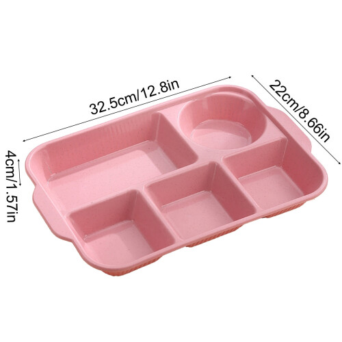 Plateau compartimenté rose 32,5 x 22 x 4 cm 2