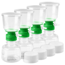250mL Vacuum Filter Units, Filtration 0.22um Pore Size, 90mm Membrane Diameter PES Membrane Individually Packed, 4Pcs