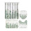 Ensemble de rideau de douche en eucalyptus vert sauge, 4 pièces 2