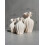 Fransk vintage keramikkvase hvit 1 stk 7