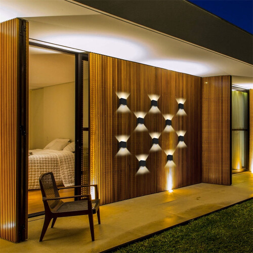 Applique murale LED moderne – Aluminium, 6 W, éclairage vers le haut et vers le bas 1