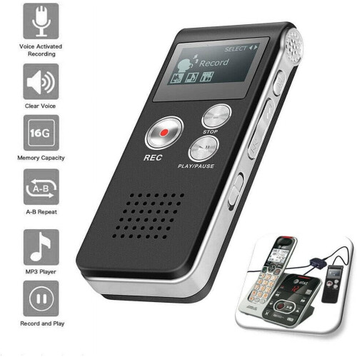 Digital EVP Voice-Activated Recorder (USB, 16GB) 1